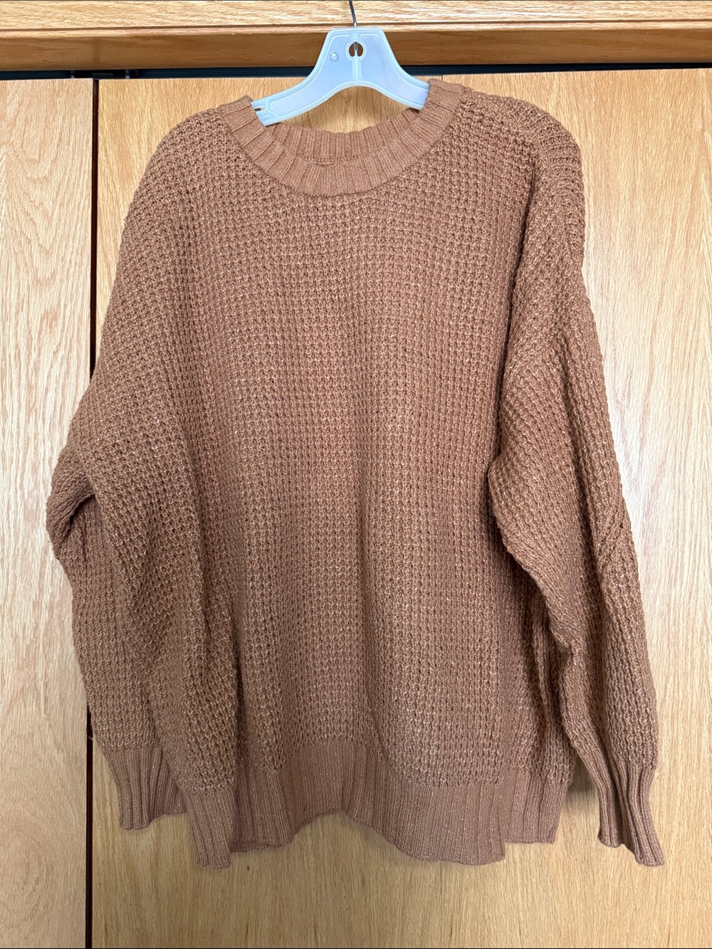 American Eagle Outfitters Textured Crewneck Sweater in Brown